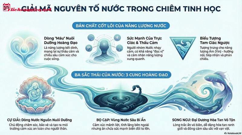 Nguy&ecirc;n tố Nước trong Chi&ecirc;m tinh học: Cội nguồn của Cảm x&uacute;c v&agrave; Trực gi&aacute;c