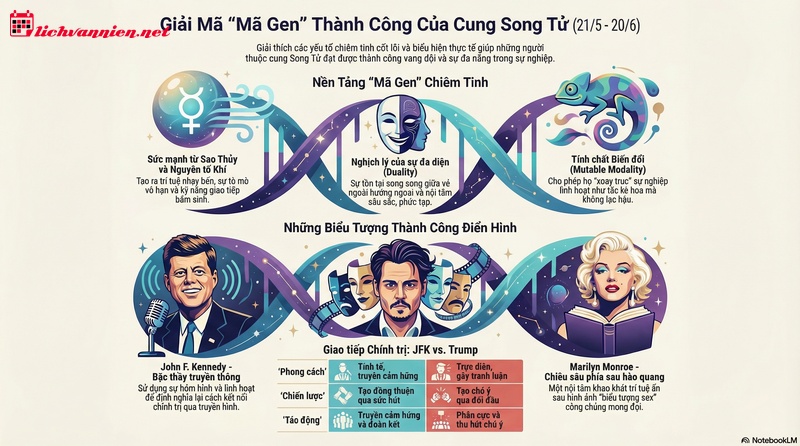 Người Nổi Tiếng Cung Song Tử: Giải M&atilde; Sức H&uacute;t V&agrave; Tầm Ảnh Hưởng Của Những Nh&acirc;n Vật Lừng Lẫy
