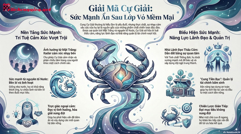 Sức mạnh từ sự dịu d&agrave;ng v&agrave; những phẩm chất chiến lược của cung Cự Giải