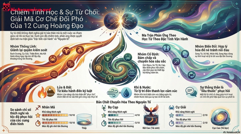 Giải m&atilde; phản ứng của 12 cung ho&agrave;ng đạo khi đối diện với sự từ chối