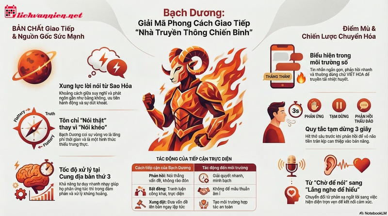 Phong c&aacute;ch giao tiếp của cung Bạch Dương