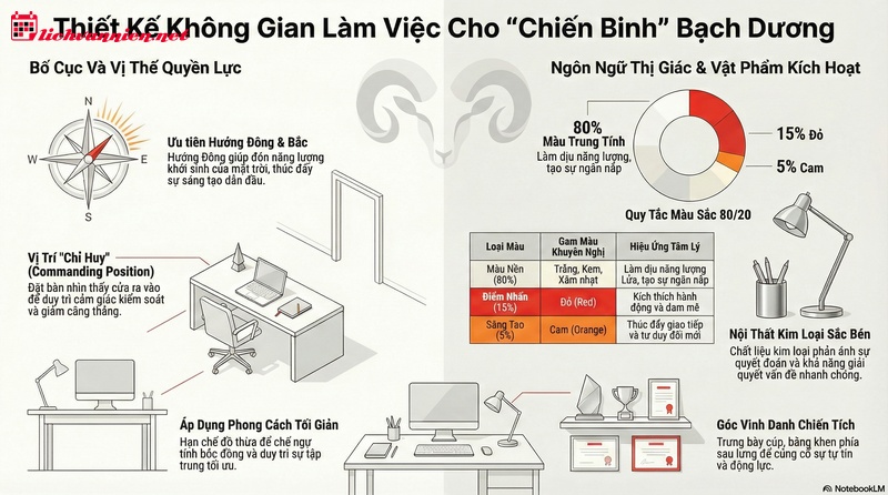 Ph&ograve;ng L&agrave;m Việc Của Cung Bạch Dương: B&ugrave;ng Nổ Năng Lượng, Tối Ưu H&oacute;a Th&agrave;nh C&ocirc;ng
