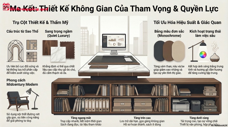 Thiết kế ph&ograve;ng l&agrave;m việc cung Ma Kết: Sự giao thoa giữa quyền lực v&agrave; kỷ luật