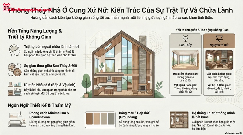 Phong thủy nhà ở cho cung Xử Nữ: Kiến tạo sự bình yên từ trật tự hoàn hảo
