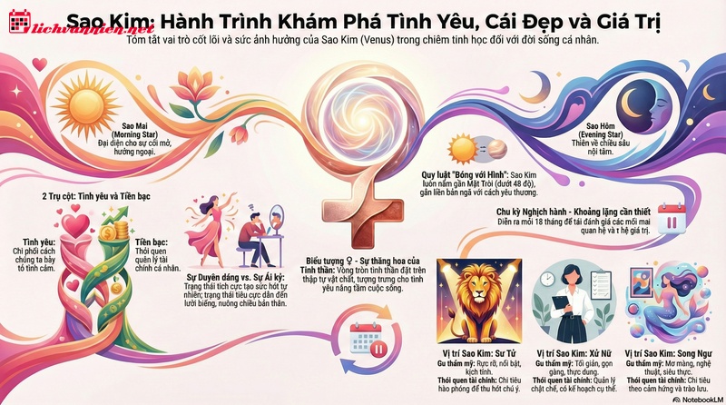 Sao Kim: H&agrave;nh Tinh Của T&igrave;nh Y&ecirc;u, Sắc Đẹp V&agrave; Gi&aacute; Trị Cốt L&otilde;i