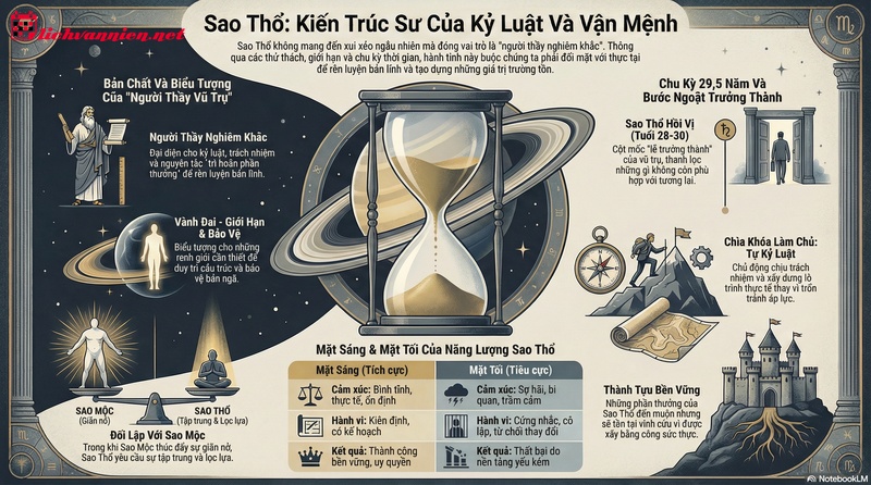 Sao Thổ trong Chi&ecirc;m tinh học: &Yacute; nghĩa, Biểu tượng v&agrave; B&agrave;i học Nghiệp quả