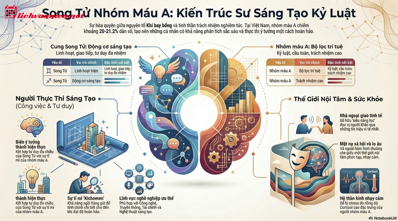 Song Tử Nh&oacute;m M&aacute;u A: Sự Giao Thoa Giữa Tr&iacute; Tuệ Linh Hoạt V&agrave; T&iacute;nh Kỷ Luật