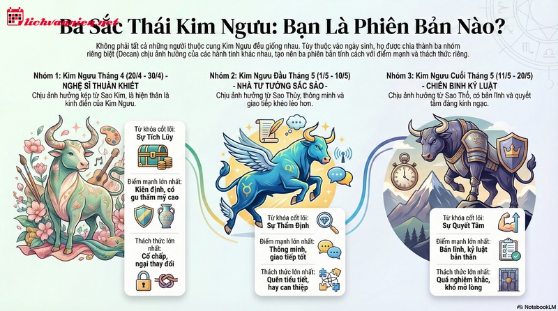Giải m&atilde; sự kh&aacute;c biệt giữa Kim Ngưu th&aacute;ng 4 v&agrave; th&aacute;ng 5: Khi ng&agrave;y sinh định h&igrave;nh t&iacute;nh c&aacute;ch