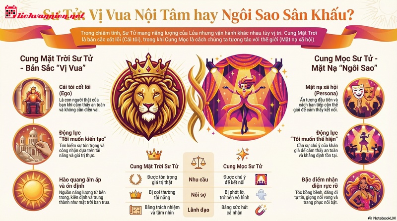 Giải m&atilde; Cung Mặt Trời Sư Tử v&agrave; Cung Mọc Sư Tử: Ai mới l&agrave; Vua?