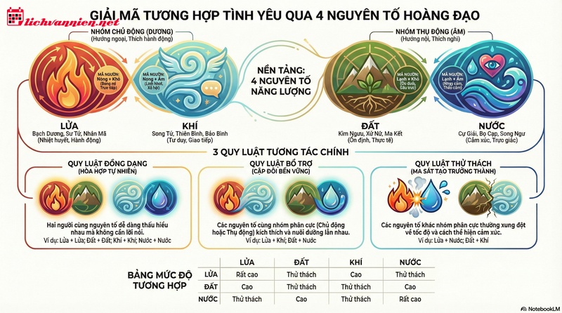 Giải m&atilde; sự tương hợp giữa c&aacute;c nguy&ecirc;n tố: Ch&igrave;a kh&oacute;a cốt l&otilde;i trong t&igrave;nh y&ecirc;u v&agrave; c&ocirc;ng việc