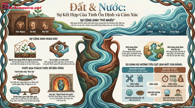 Sự tương hợp giữa Nguy&ecirc;n tố Nước v&agrave; Nguy&ecirc;n tố Đất: Nền tảng của sự kiến tạo bền vững