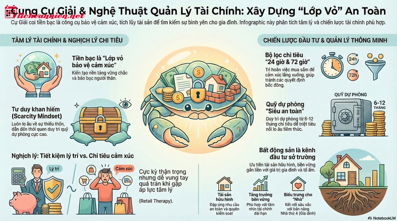 Cung Cự Giải v&agrave; tư duy tiền bạc: Khi sự an to&agrave;n l&agrave; ưu ti&ecirc;n số một