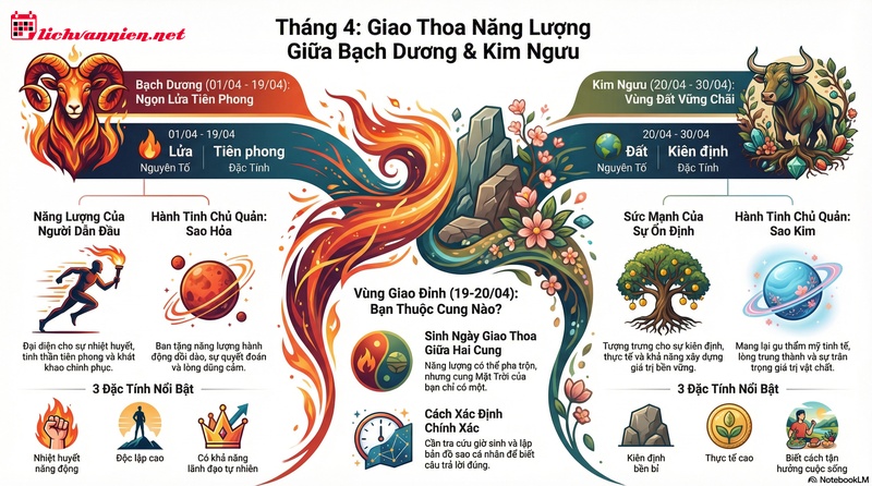 Th&aacute;ng 4 l&agrave; cung g&igrave;? Giải m&atilde; hai c&aacute; t&iacute;nh đối lập trong c&ugrave;ng một th&aacute;ng sinh