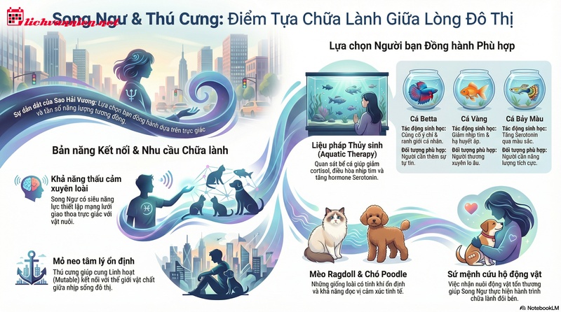 Thú cưng cho cung Song Ngư: Người bạn đồng hành xoa dịu tâm hồn