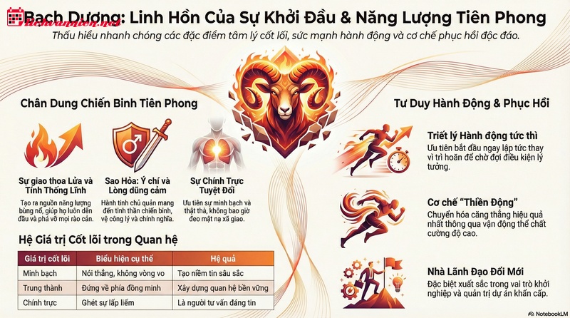 Giải mã tính cách cung Bạch Dương: Ngọn lửa tiên phong và hệ giá trị chính trực