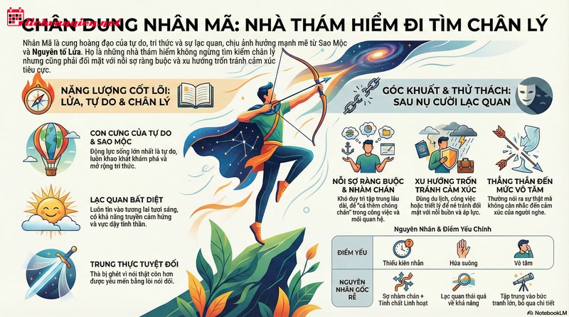 Giải m&atilde; T&iacute;nh c&aacute;ch Cung Nh&acirc;n M&atilde;: Tự do, Ch&acirc;n l&yacute; v&agrave; Sự Lạc quan