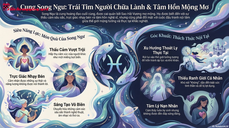 Giải m&atilde; T&iacute;nh c&aacute;ch Cung Song Ngư: Bản ng&atilde;, T&acirc;m l&yacute; v&agrave; Sự Thấu cảm S&acirc;u sắc