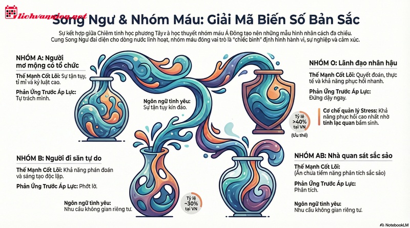 T&iacute;nh C&aacute;ch Cung Song Ngư Qua C&aacute;c Nh&oacute;m M&aacute;u: Giải M&atilde; Sự Kh&aacute;c Biệt Độc Đ&aacute;o