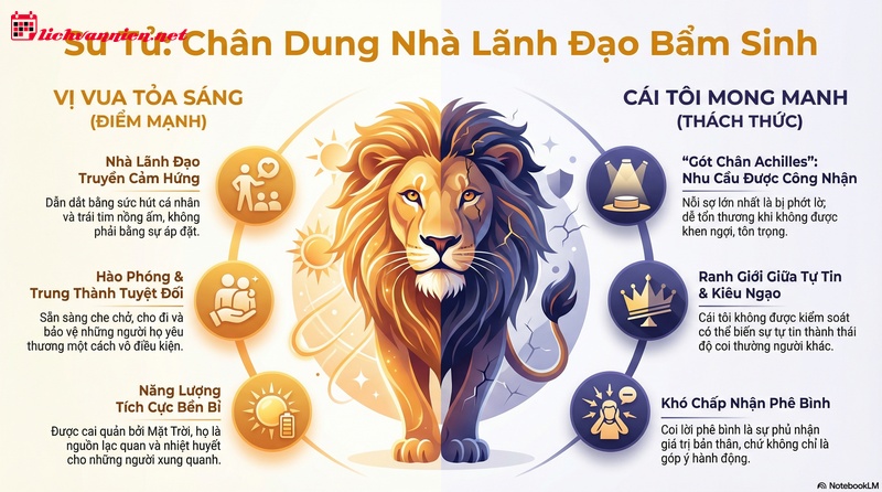 Giải M&atilde; To&agrave;n Diện T&iacute;nh C&aacute;ch Cung Sư Tử: Bản Lĩnh, H&agrave;o Ph&oacute;ng V&agrave; C&aacute;i T&ocirc;i Ki&ecirc;u H&atilde;nh