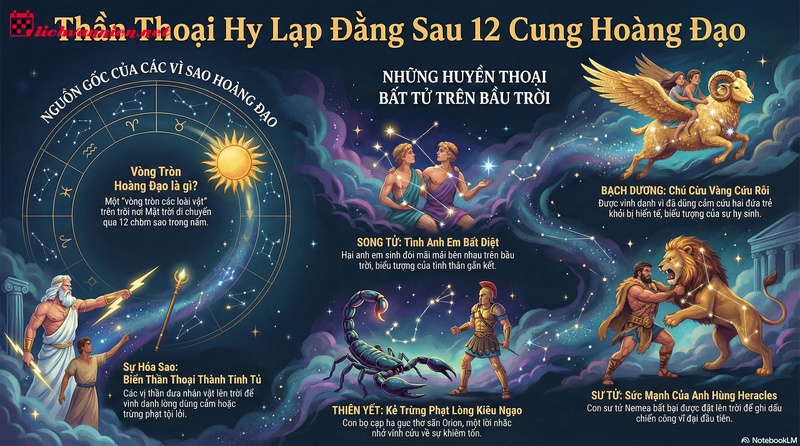 Truyền thuyết 12 cung hoàng đạo: Từ thiên văn cổ đại đến thần thoại Hy Lạp