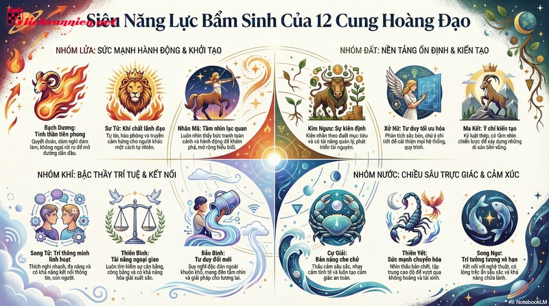 Khám phá ưu điểm của 12 cung hoàng đạo: Giải mã năng lực tiềm ẩn bên trong bạn