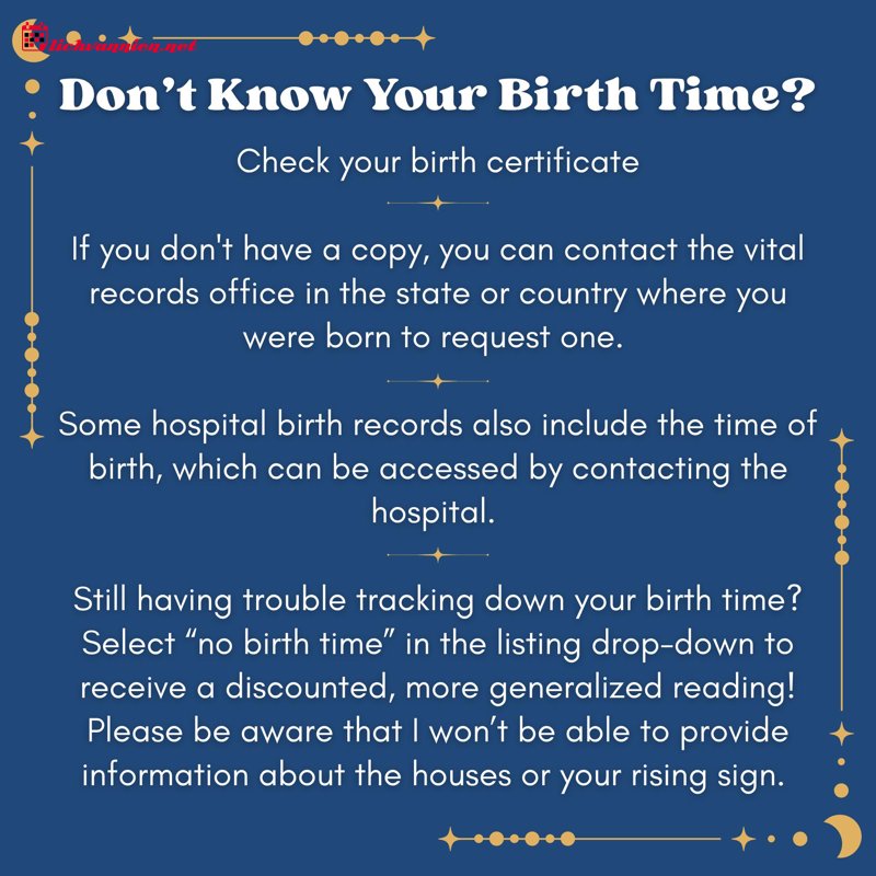 Không Nhớ Giờ Sinh: Giải Pháp Xem Bản Đồ Sao & Những Giới Hạn Cần Biết