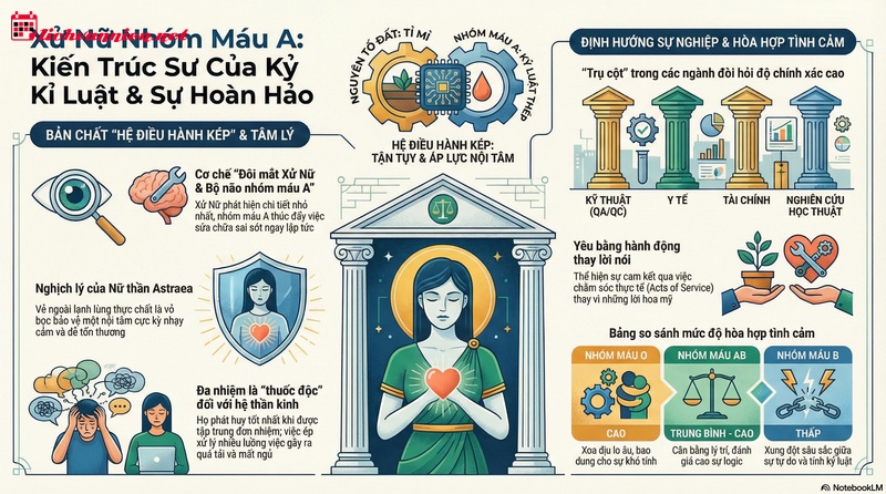 Xử Nữ Nh&oacute;m M&aacute;u A: Giải M&atilde; "Hệ Điều H&agrave;nh K&eacute;p" Giữa Sự Ho&agrave;n Hảo V&agrave; &Aacute;p Lực Nội T&acirc;m