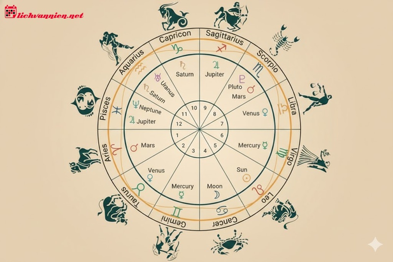 Giải m&atilde; c&aacute;c h&agrave;nh tinh tại Cung nh&agrave; 6: C&ocirc;ng việc, Sức khỏe v&agrave; Sự phụng sự