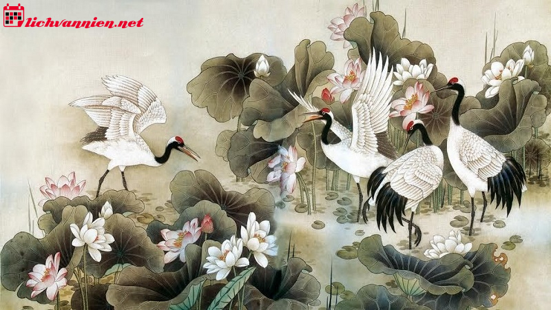 Chim Hạc Phong Thủy - Biểu Tượng Trường Thọ V&agrave; Thịnh Vượng Trong Kh&ocirc;ng Gian Sống