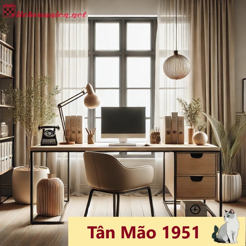 Hướng bàn làm việc cho người sinh năm 1951 (Tân Mão): Tăng tài lộc và sự nghiệp qua phong thủy