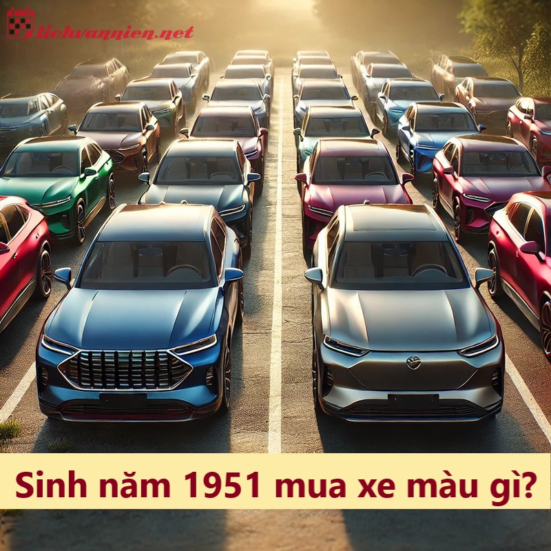 Màu xe hợp phong thủy cho người sinh năm 1951: Chọn màu xe để thu hút tài lộc và bình an