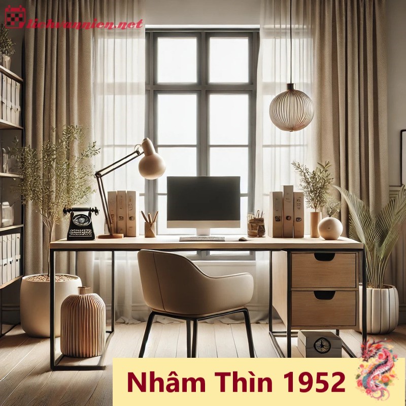 Hướng bàn làm việc cho người sinh năm 1952 (Nhâm Thìn)