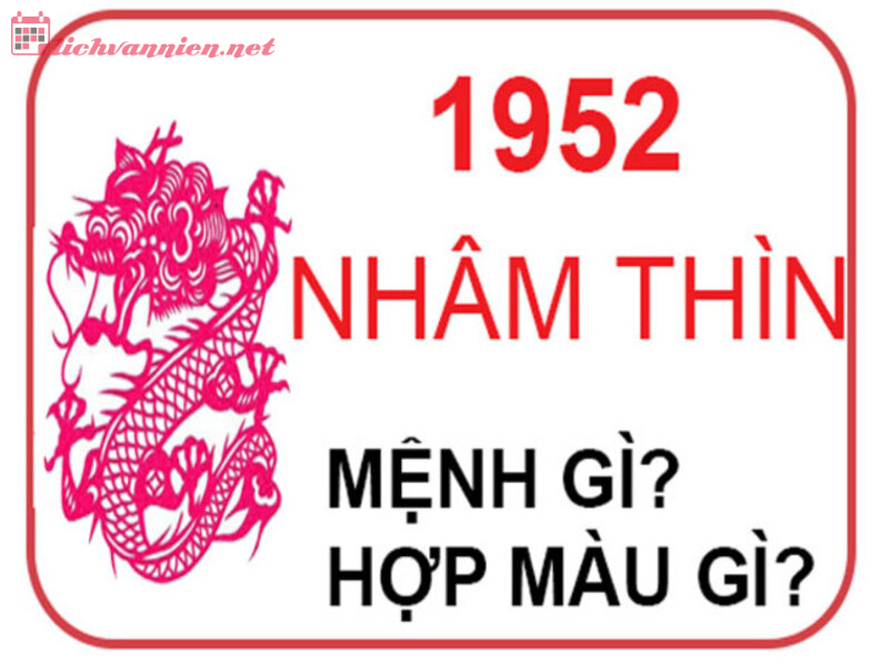 Khám Phá Bí Mật: Màu Sắc May Mắn Giúp Người Sinh Năm 1952 (Nhâm Thìn) Bùng Nổ Tài Lộc!