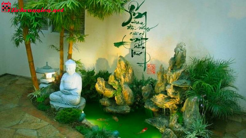 Đặt Hòn Non Bộ Hợp Phong Thủy: Bí Quyết Tạo Sinh Khí Cho Không Gian Sống 2025