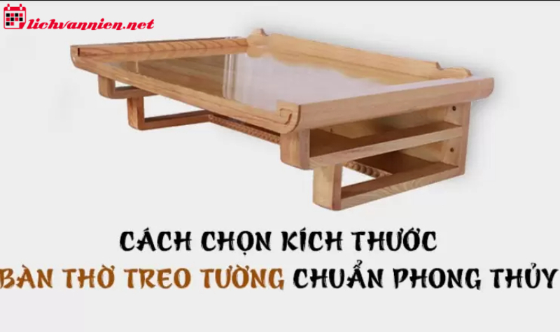 K&iacute;ch Thước B&agrave;n Thờ Treo: Cẩm Nang Lựa Chọn Đ&uacute;ng Chuẩn Phong Thủy