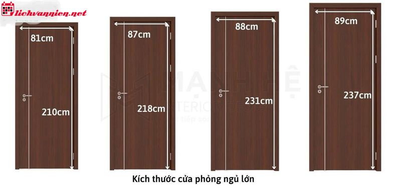 Kích Thước Cửa Phòng Ngủ Hợp Phong Thủy
