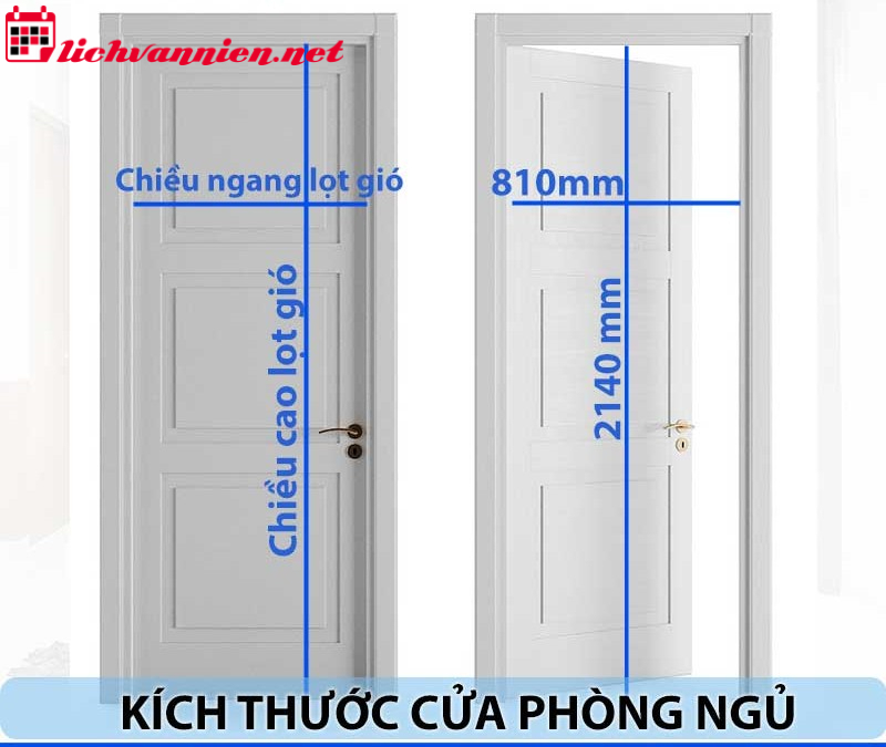 Kích Thước Cửa Phòng Ngủ Hợp Phong Thủy