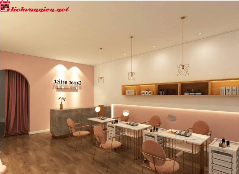Thiết Kế Tiệm Nail Theo Phong Thủy Hợp Mệnh Đón Tài Lộc