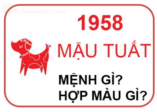 Sinh năm 1958 Mậu Tuất mệnh gì? Hợp tuổi gì? Hợp hướng nào?